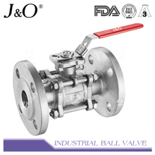 3PC Flanged End Ball Valve with Pad DIN Pn16 Pn40